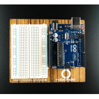 Arduino UNO R3 Compatible Breadboard Kit with Breadboard, Wooden base and USB Cable  