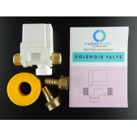 Solenoid Valve + Connection Nipples x 2 + Thread Seal Tape roll + user manual