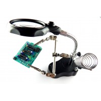 Soldering Helping Hand Magnifier LED Light with Soldering Iron stand