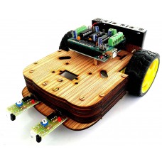 Robo India DIY Arduino Line Follower Robot on The Arduino Robotic Kit