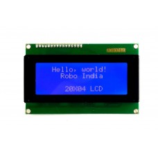 20x04 Blue LCD with Male Header Pins