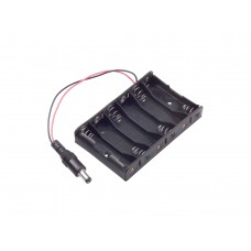 6 x AA battery holder with 5 mm DC Jack for arduino