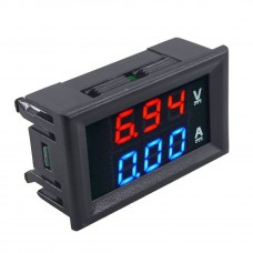 Digital 2 in 1 100V-10A DC Voltmeter and Ammeter Module