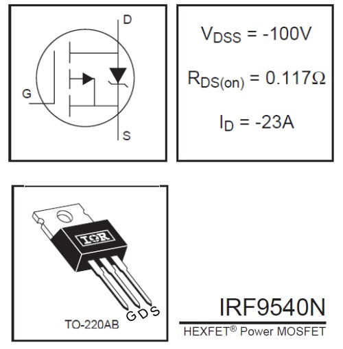 Схема включения irf530n