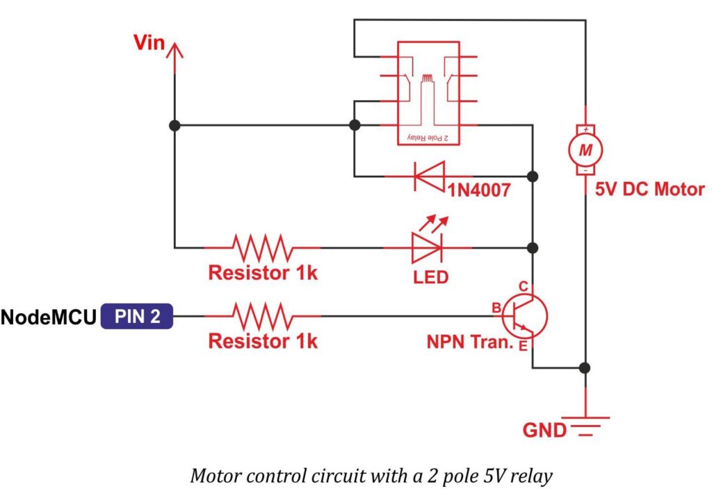 NodeMCU Controlling motor through on Arduino IDE - Robo India ...