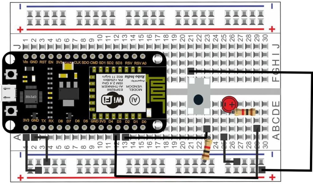 Nodemcu Digital Input With Output Arduino Ide Robo India Tutorials Learn Arduino Robotics 