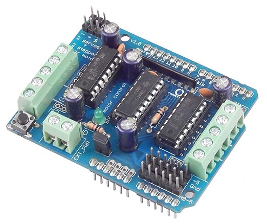 motor driver shield for arduino for geared dc motor/stepper/servo + user manual motor driver shield for arduino for geared dc motor/stepper/servo + user manual