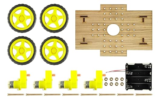 wooden smart car chassis 4 wheel drive for arduino, raspberry pi, nodemcu wooden smart car chassis 4 wheel drive for arduino, raspberry pi, nodemcu